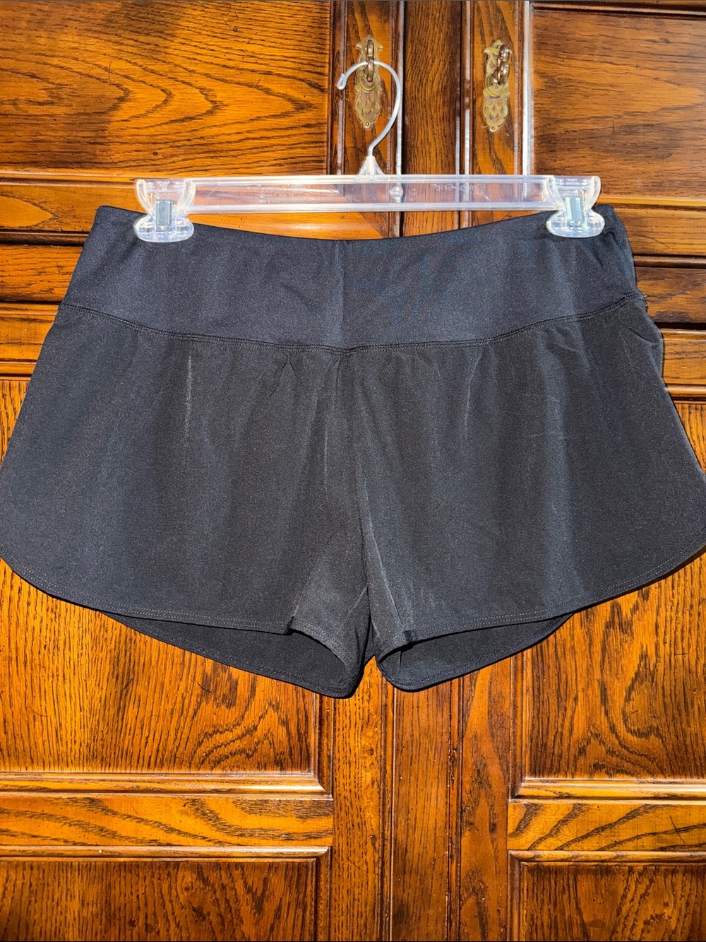 ZYIA Black Athletic Running Shorts with Wide Waistband